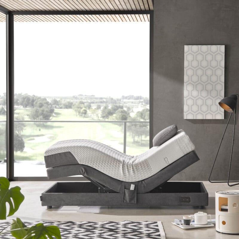 سرير كهربائي متحرك اسباني مع مرتبة